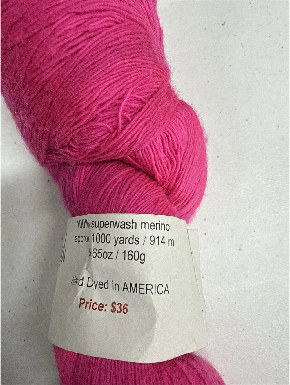 Creatively Dyed 100% Superwash Merino Yarn 2 Skein Lot Color Hot Pink